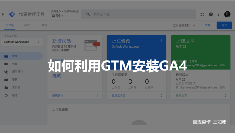 GA4安裝.GA,GTM,王如沛,數位行銷顧問